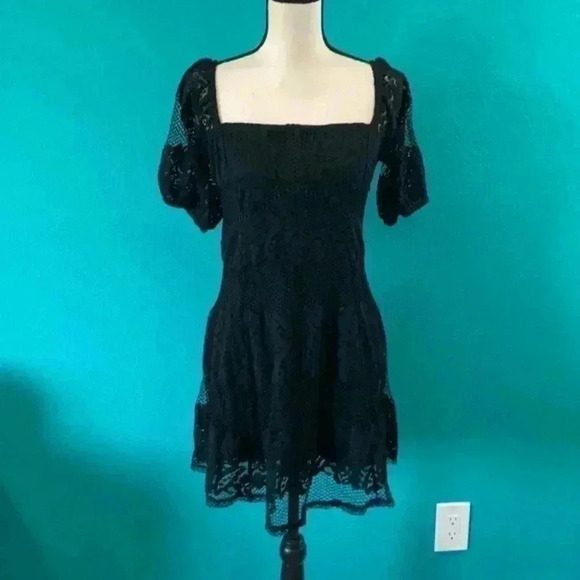 Free People Be Your Baby Lace Mini Dress in size medium - Picture 4 of 12
